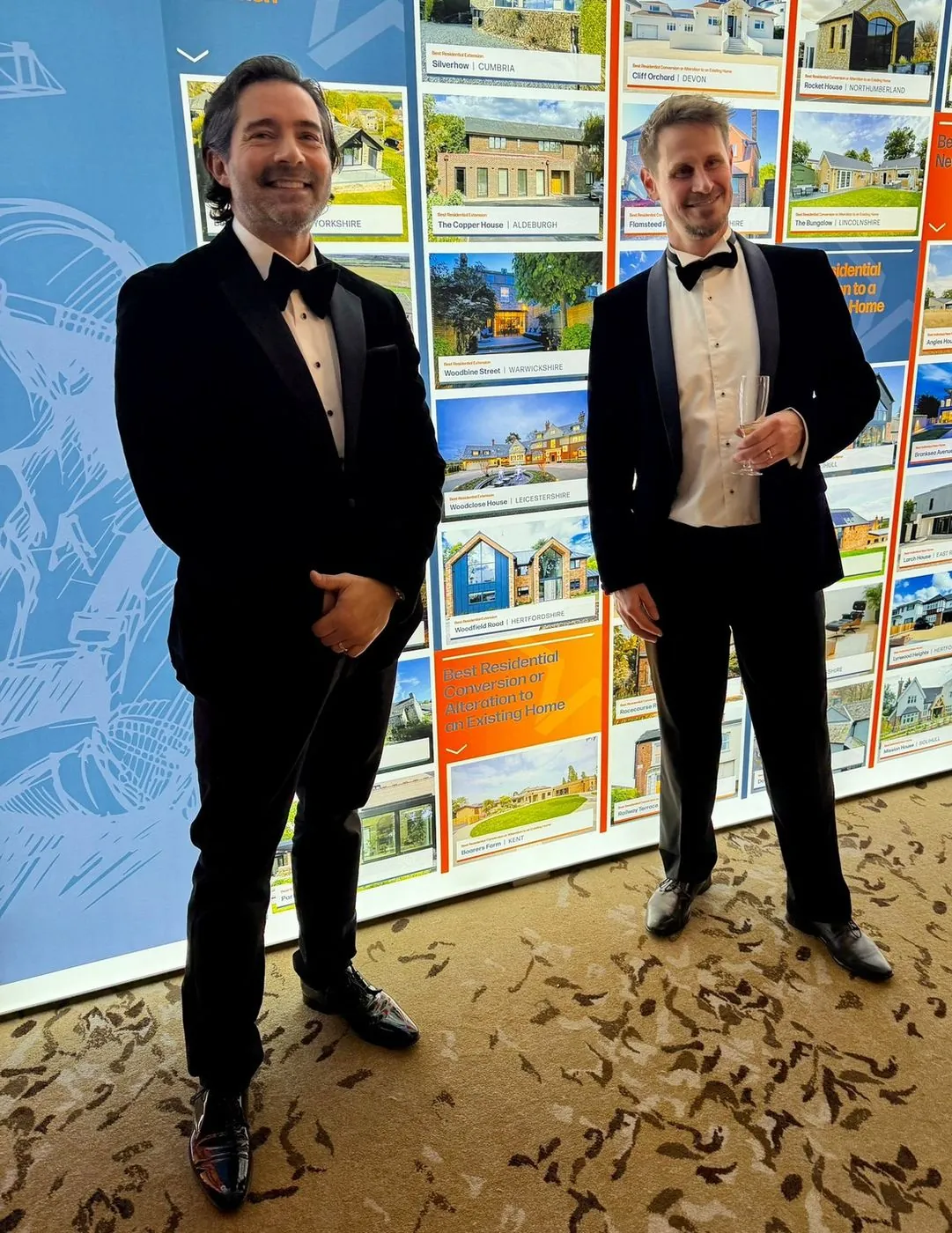 Own Homes directors Stephen Harris and Michael Notschild at the British Property Awards